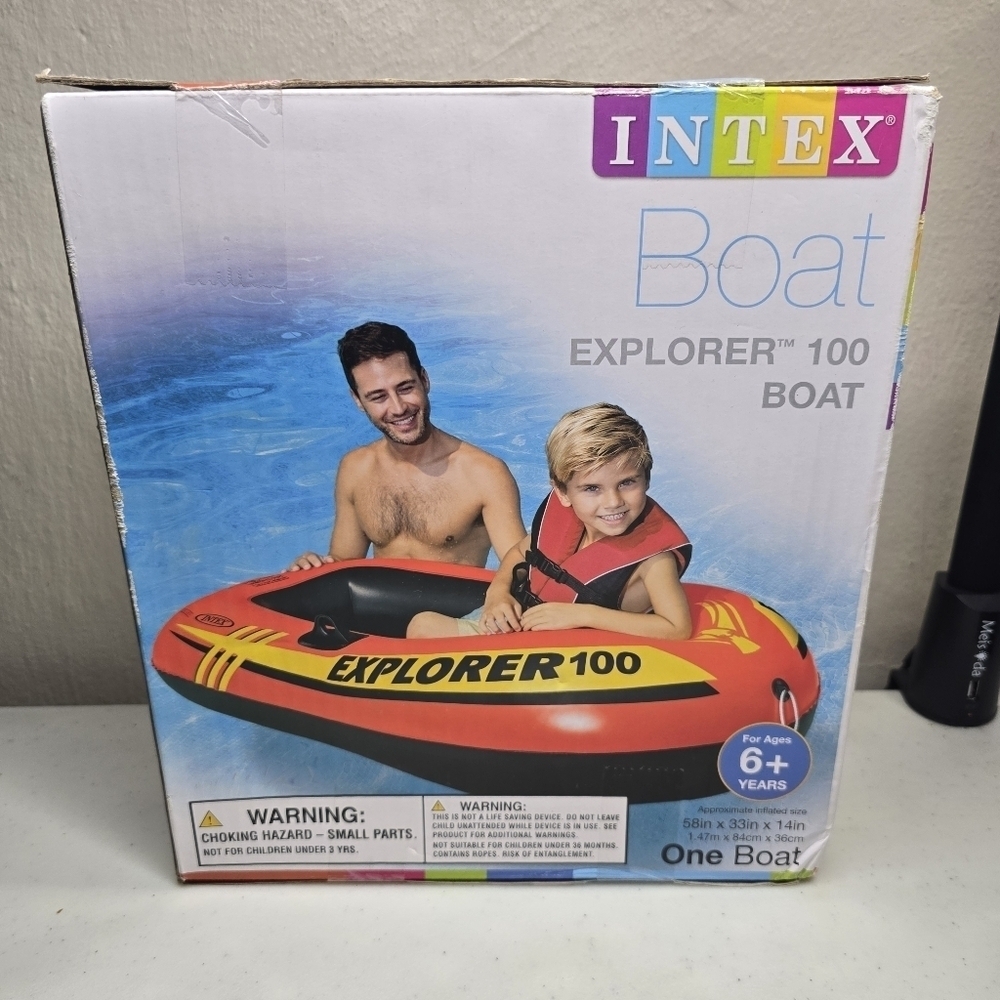 Intex Explorer 100 Inflatable Boat Ages 6+ - Picture 3 of 4